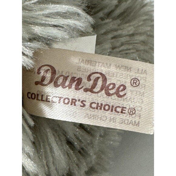 DanDee Walmart gray plush teddy bear cream white brown nose stuffed - Picture 4 of 5